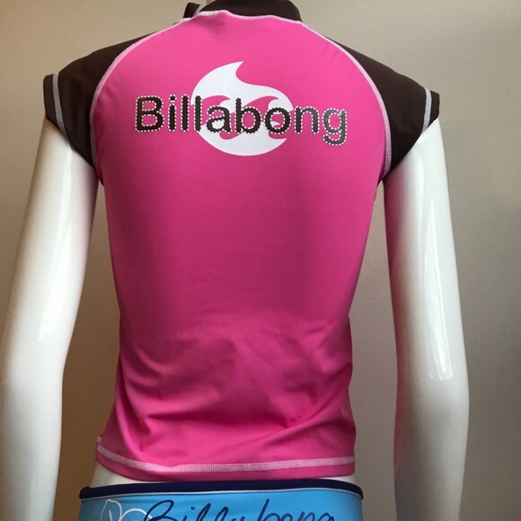 Billabong Girls Vintage RARE BLUE CRUSH movie rashguard rash guard pink surf top - Picture 7 of 9